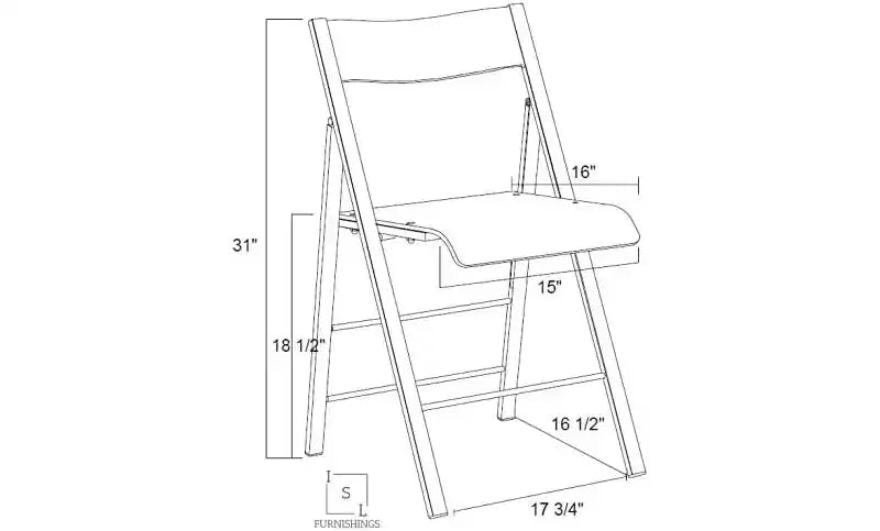 Luxury Modern Folding Chair - Clear Acrylic Lucite with Chrome Steel Frame