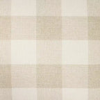 Ottoman entièrement rembourré avec cadre en bois - Tissu texturé, pièce d'accent moderne