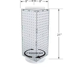 Présentoir de comptoir rotatif à quatre faces avec 24 crochets, 20"H x 8"L