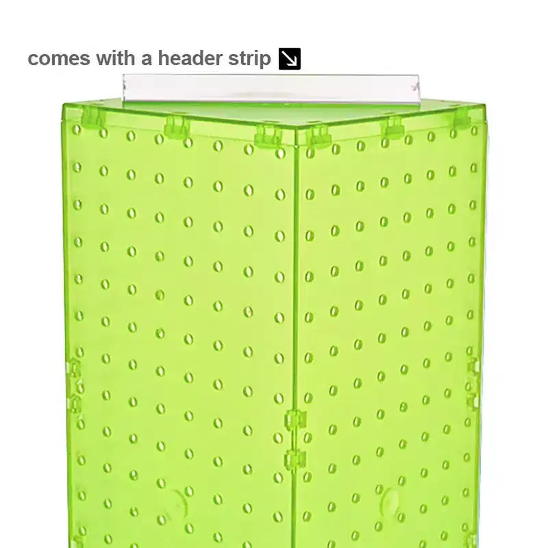 Four-Sided Revolving Pegboard Counter Display with 24 Hooks, 8"W x 20"H
