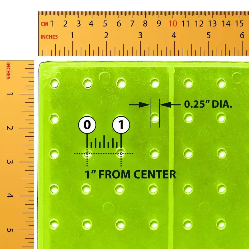 Four-Sided Revolving Pegboard Counter Display with 24 Hooks, 8"W x 20"H