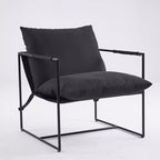 FERPIT Upholstered Sling Accent Chair with Metal Frame Modern Style