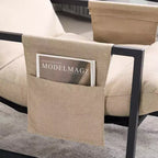 Fauteuil d'appoint rembourré Sling avec structure en métal - Style moderne